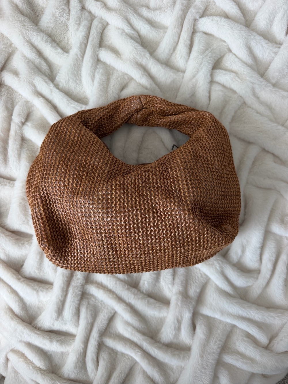 Woven Hobo beach Bag - Brown
